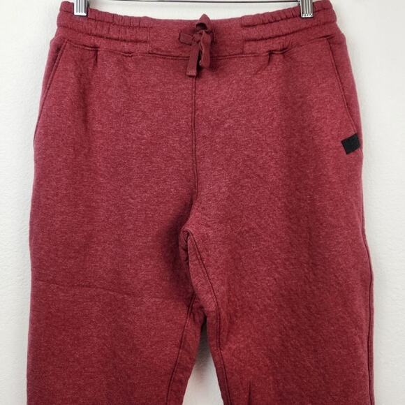 Lunya MENS Lahgo Restore Double Faced Fleece Sweats Brand New Maroon Sz Medium - Picture 2 of 7